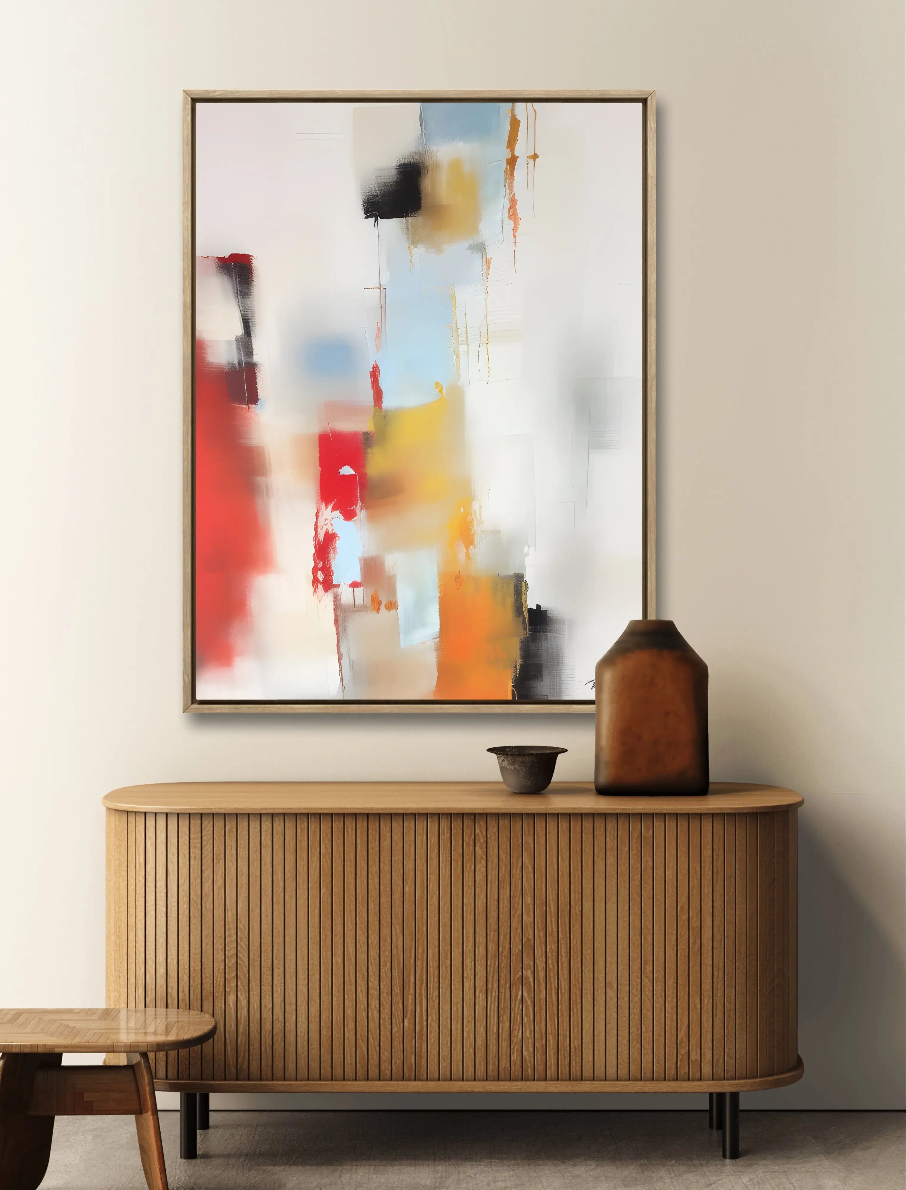 Neutral abstract painting Tony Illustrations