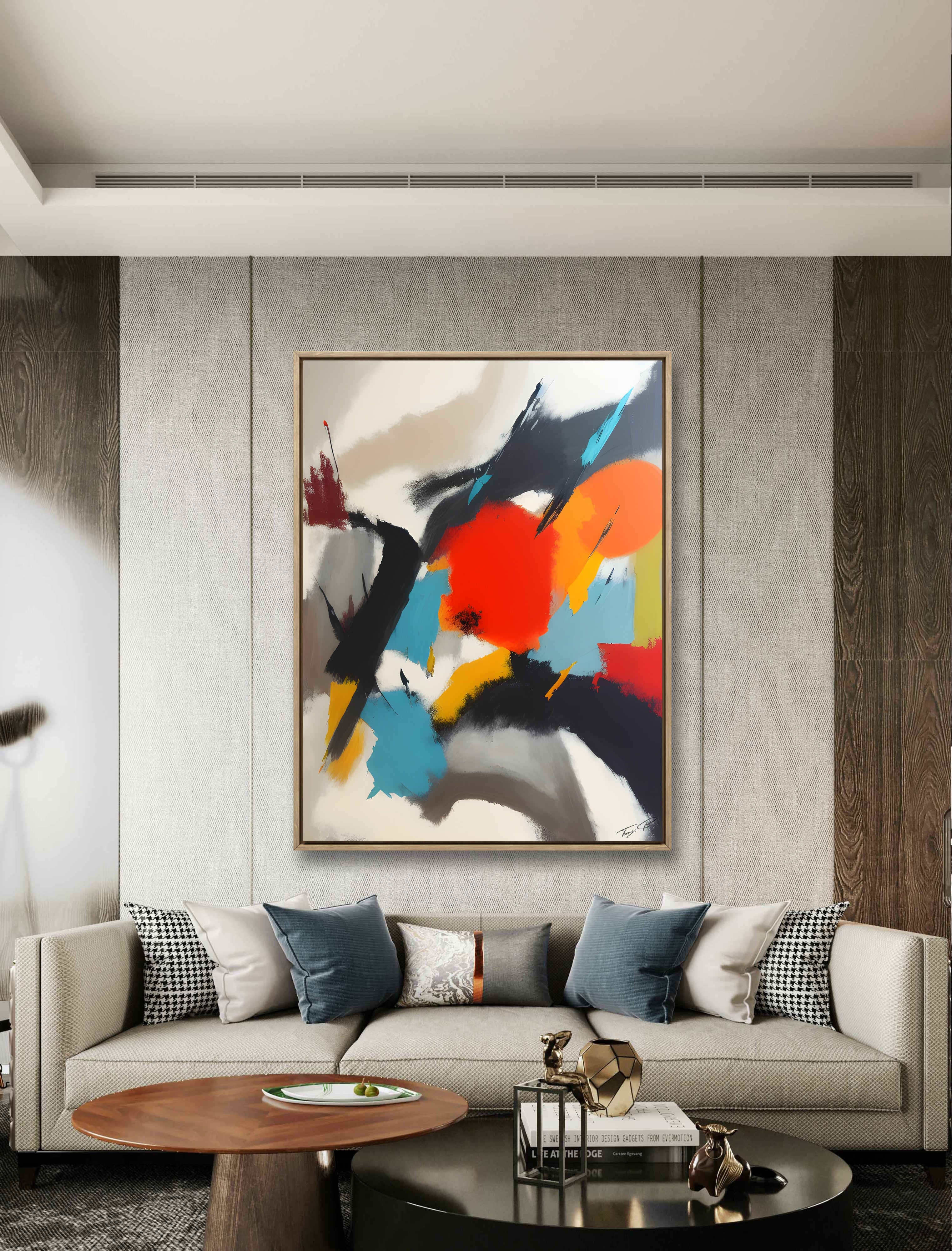 Multi-colored abstract painting