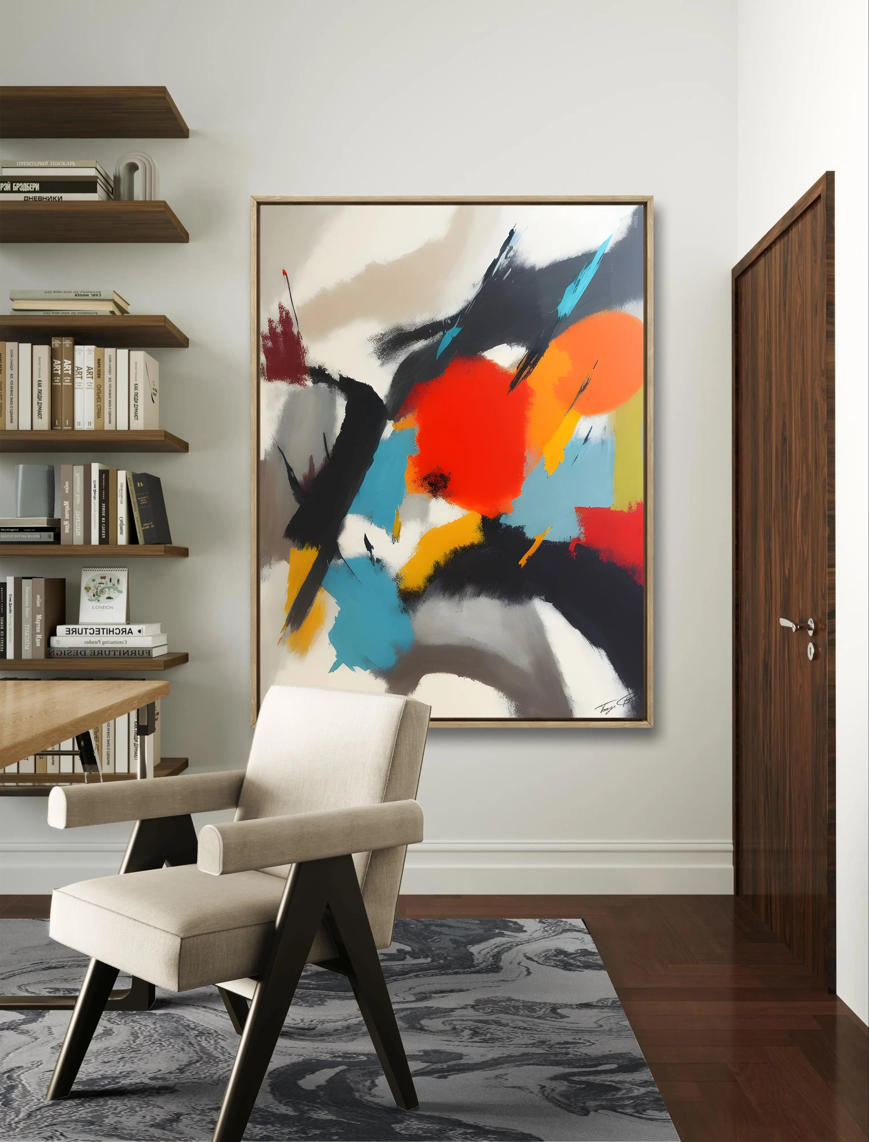 Multi-colored abstract painting Tony Illustrations