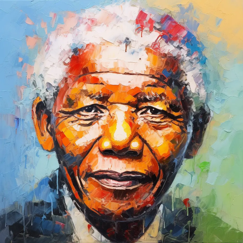 Nelson Mandela Original painting Tony Illustrations