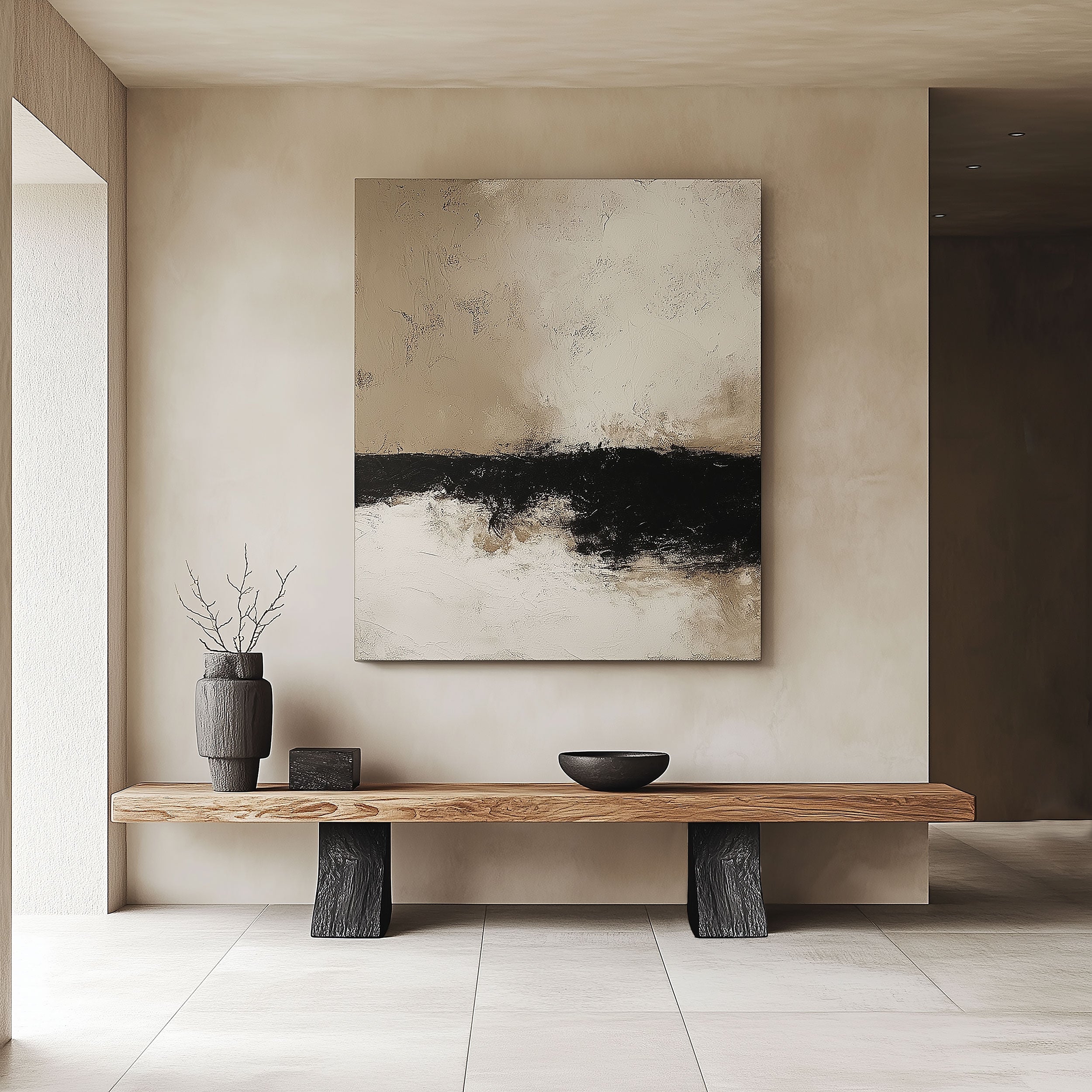 Earth and Sky Abstract Painting Tony Illustrations