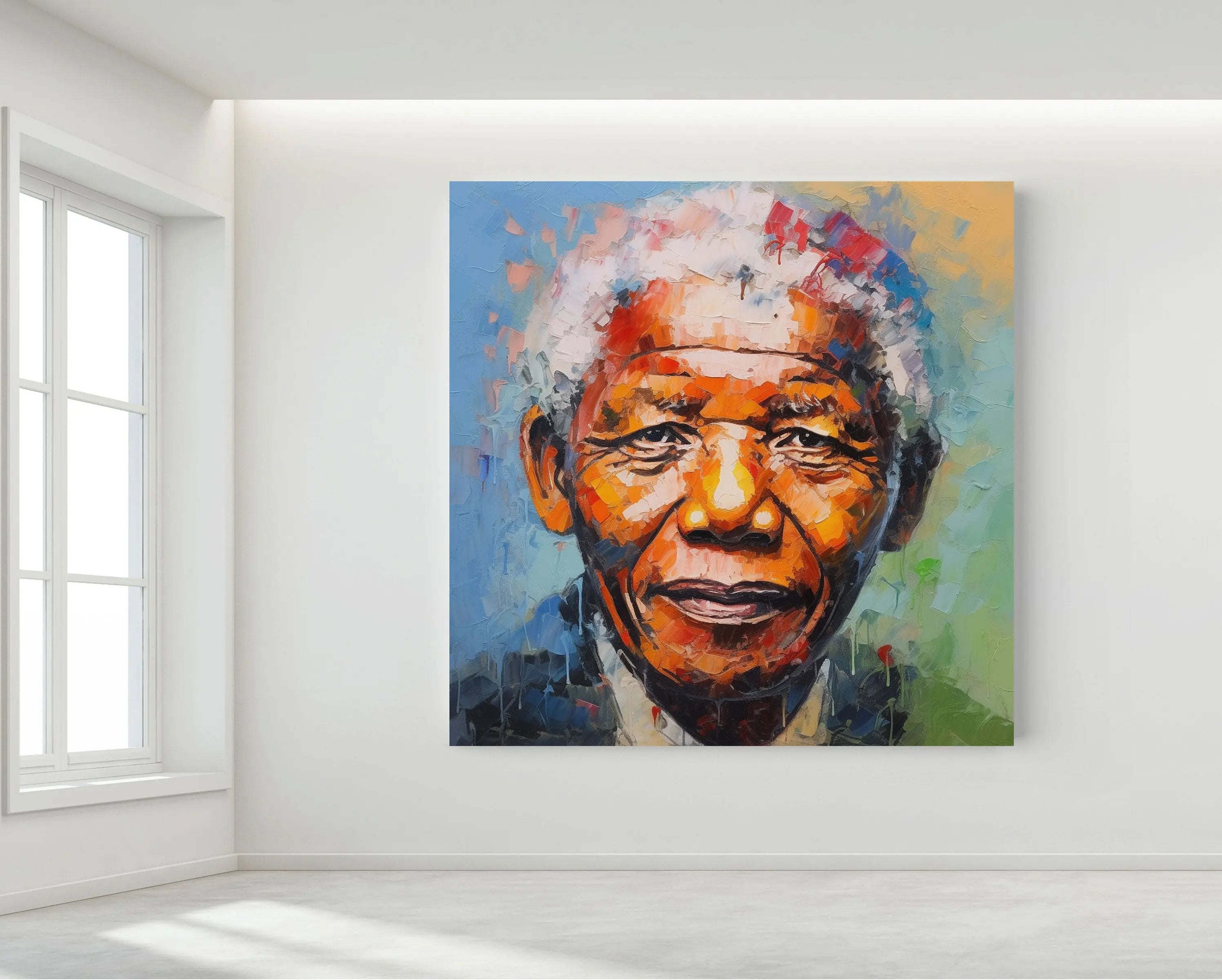 Nelson Mandela Original painting Tony Illustrations