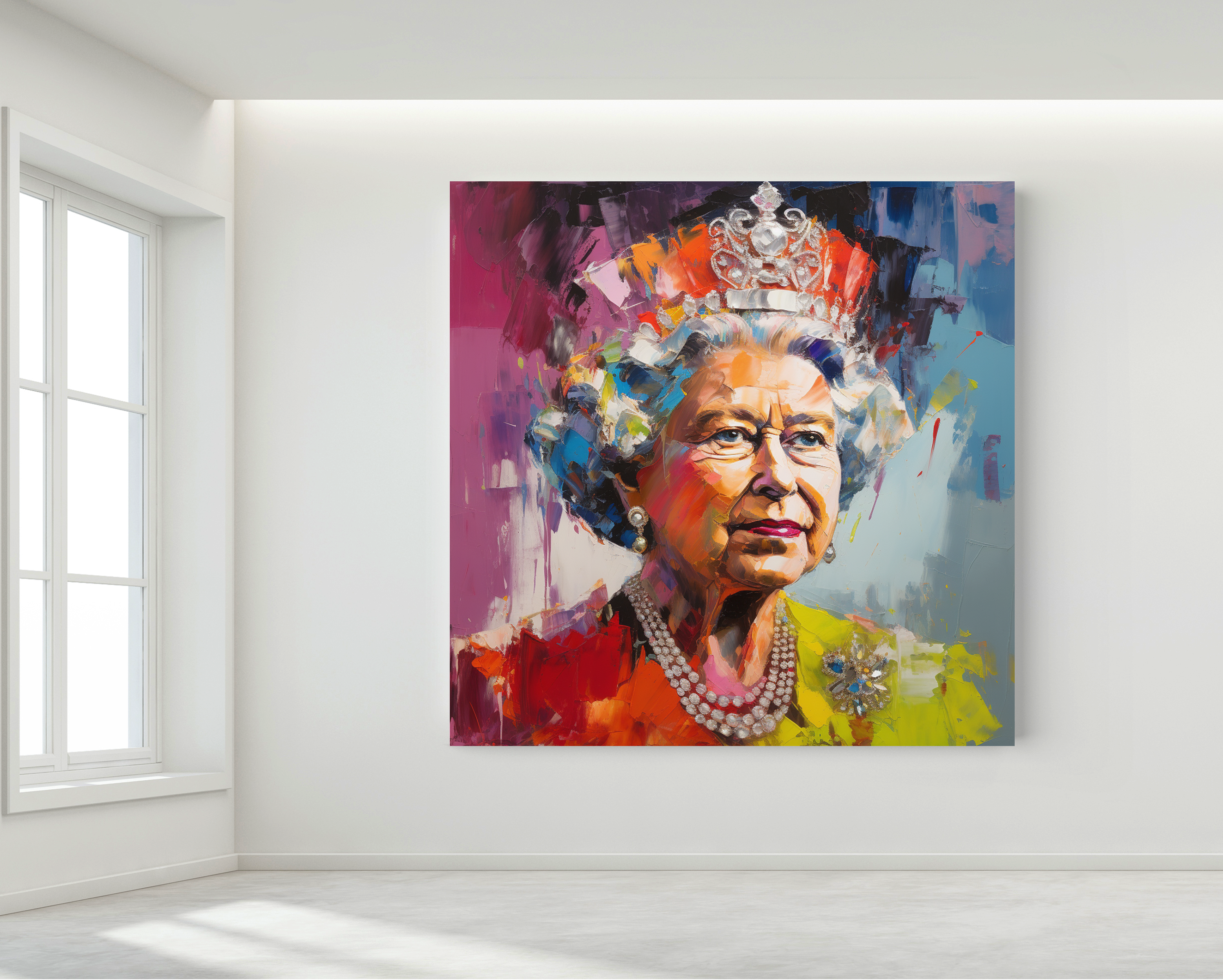 Queen Elizabeth - Regal Grace Original painting Tony Illustrations