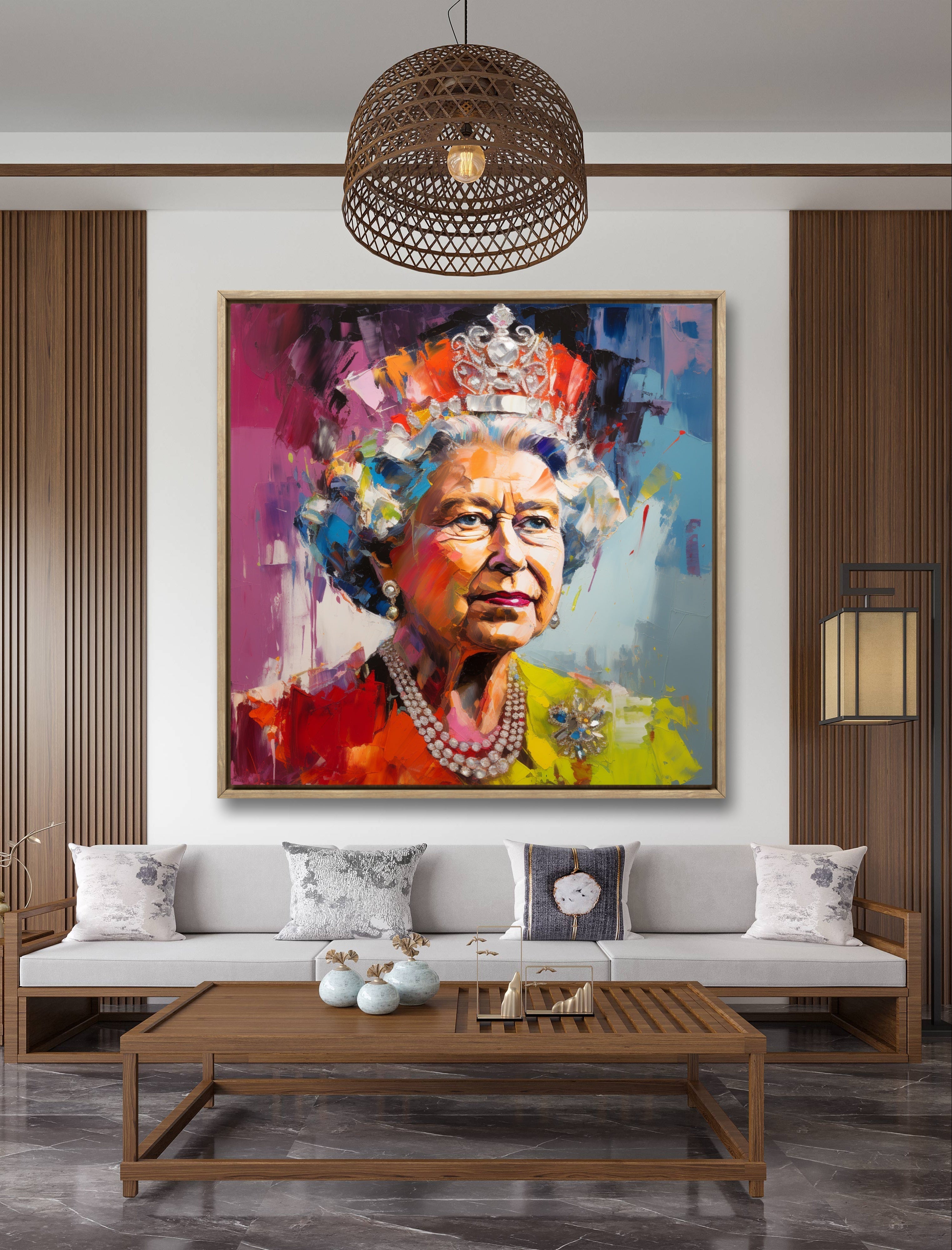 Queen Elizabeth - Regal Grace Original painting Tony Illustrations
