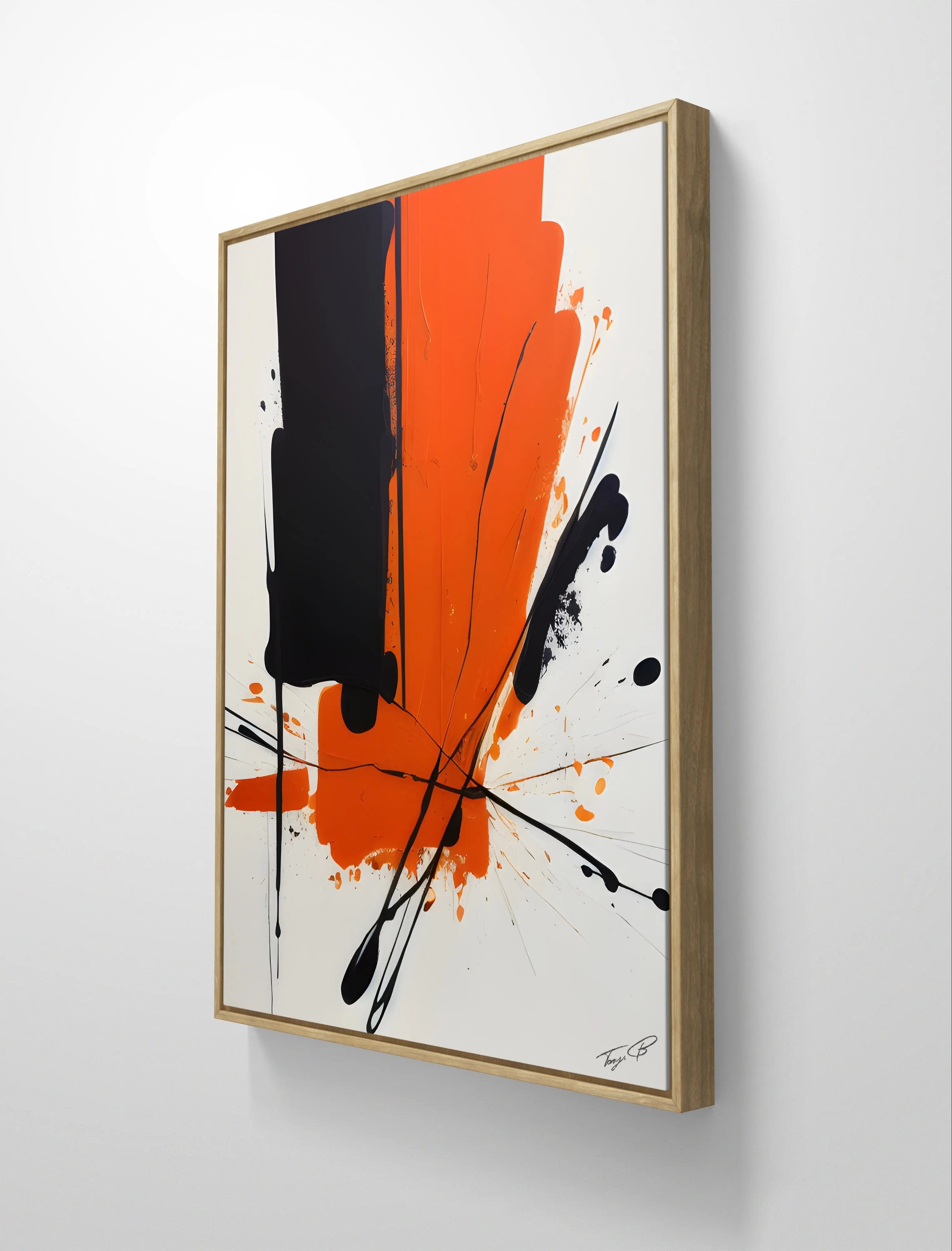 Orange and black abstract art/painting Tony Illustrations