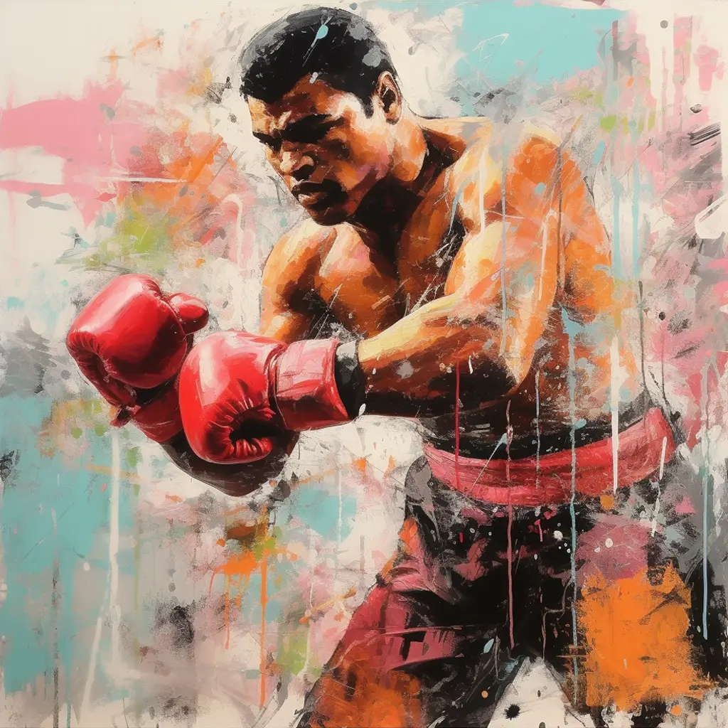 Muhammad Ali Original painting. Tony Illustrations