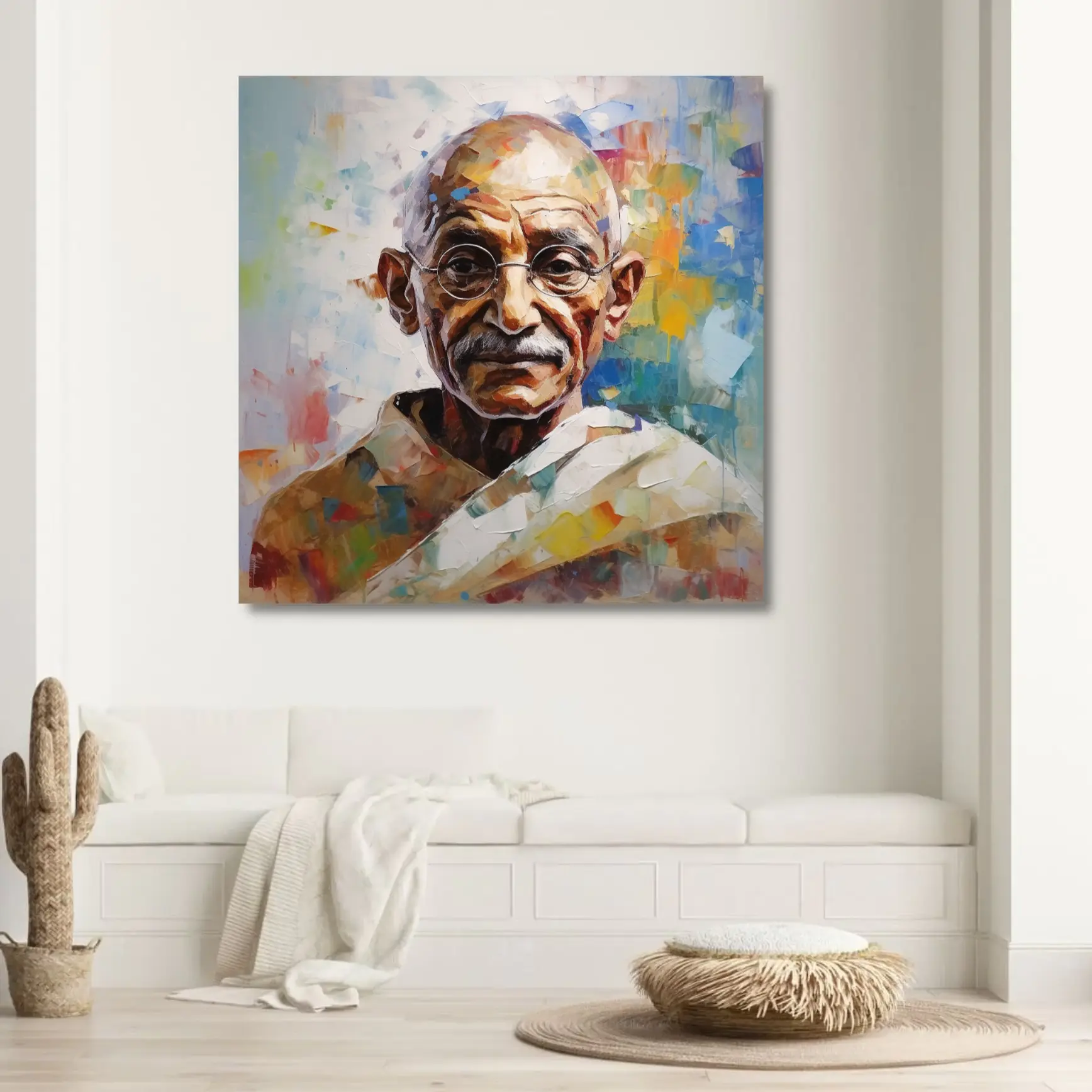 Mahatma Gandhi - Serenity of Soul Original painting Tony Illustrations