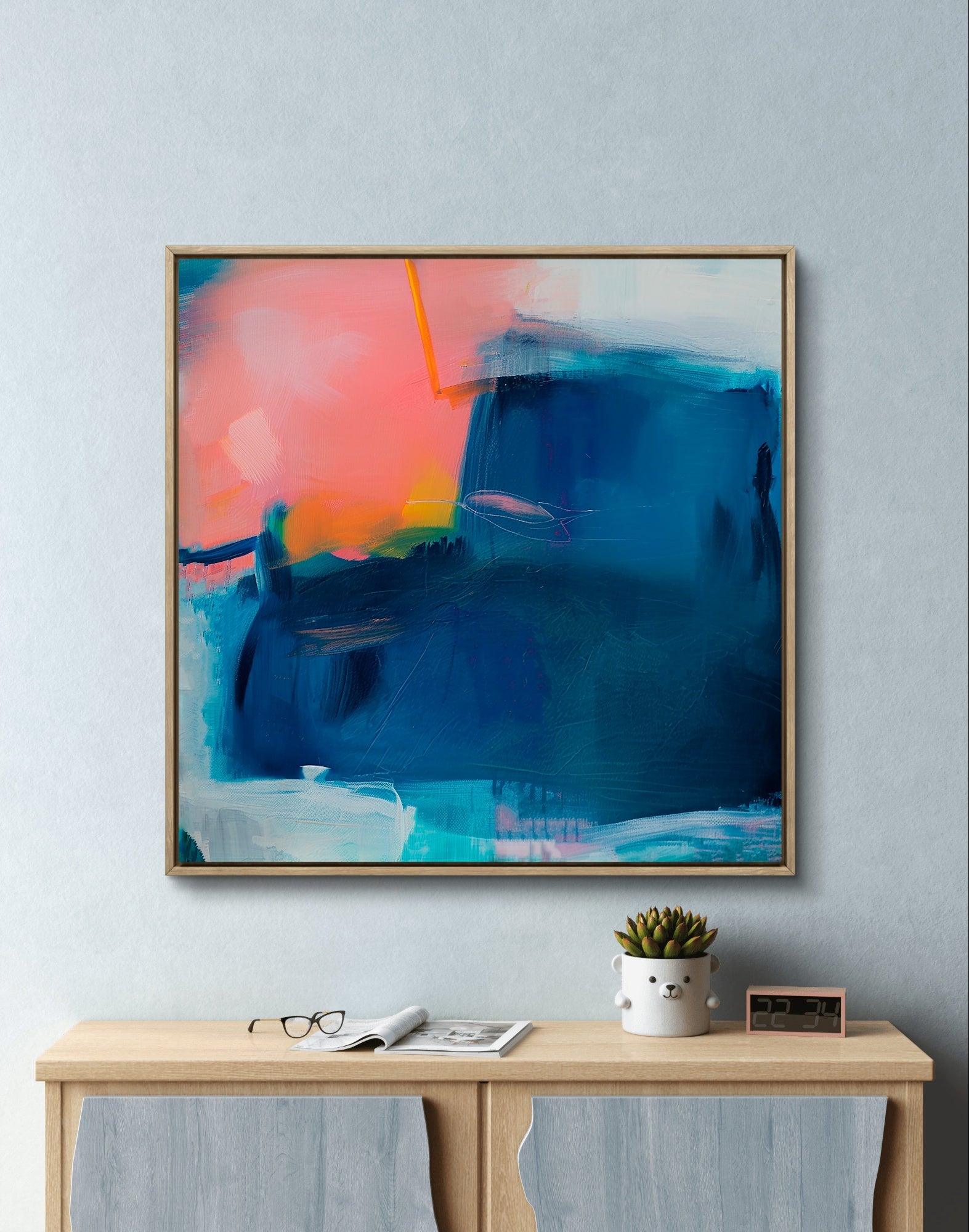 Into the Blue Abstract Art