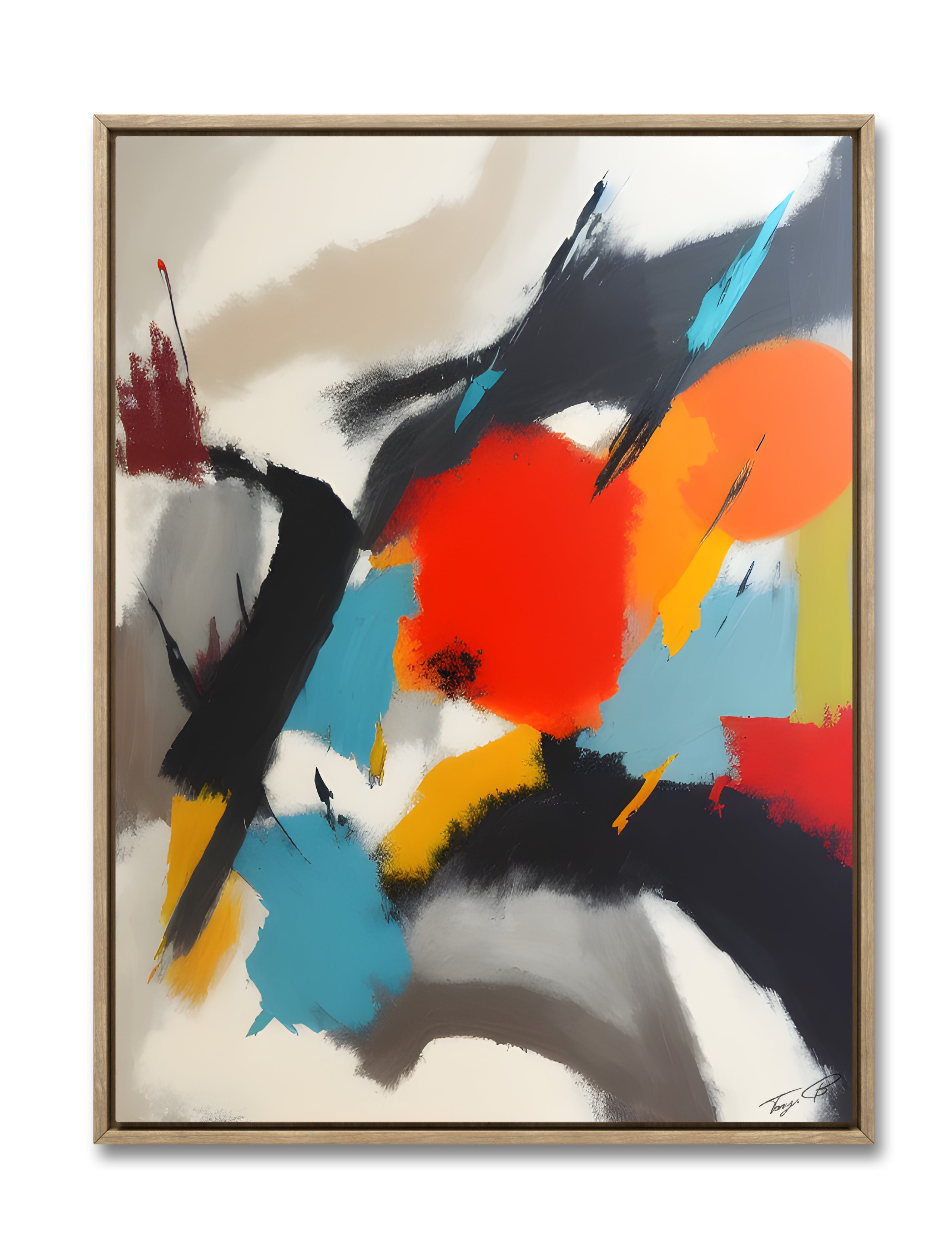 Multi-colored abstract painting