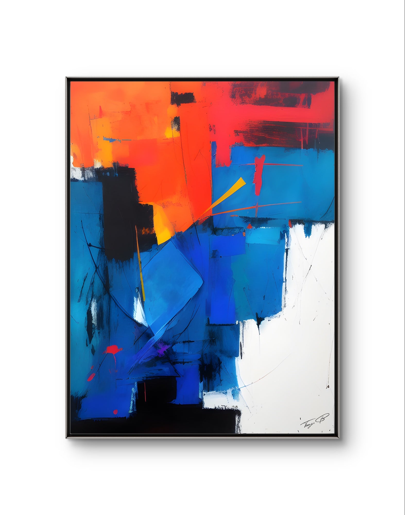 A Painter's Error Abstract Art V1 Canvas Print