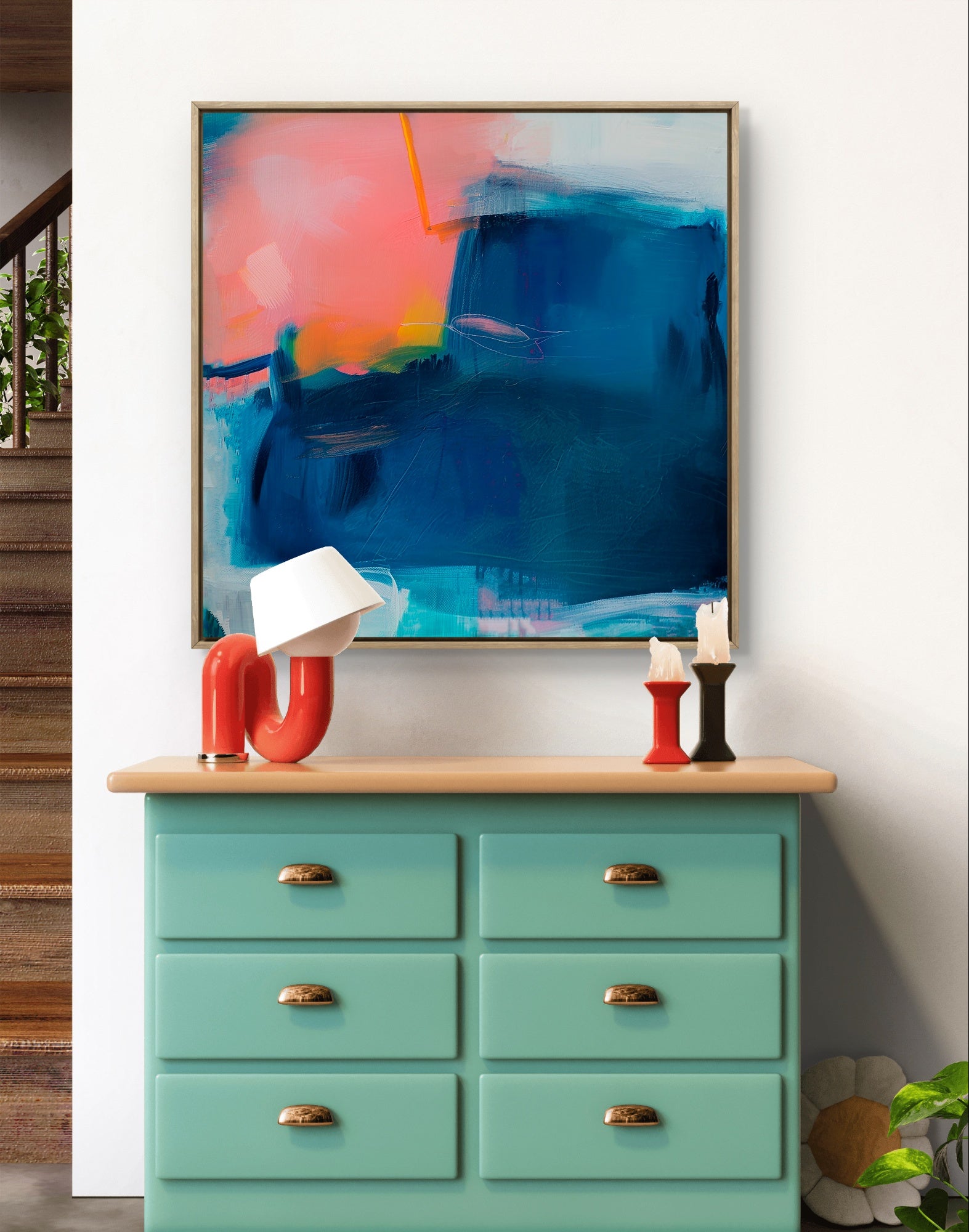 Into the Blue Abstract Art